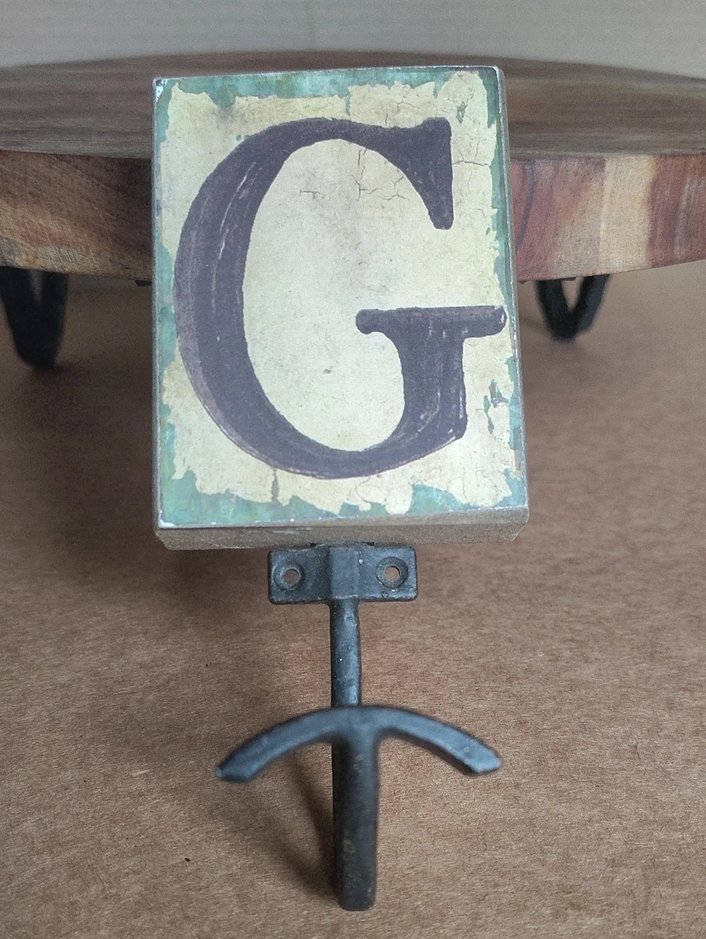 Letter G Wall Hook Rustic Farmhouse Wall Decor Hobby Lobby Metal Hook Distressed